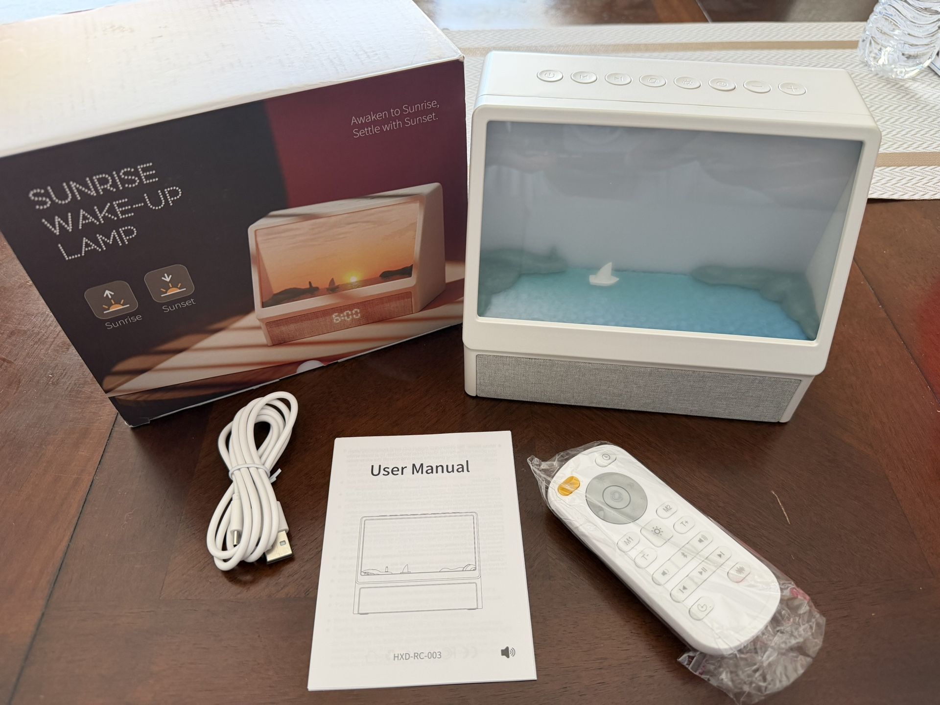 Sunrise Alarm Clock,White Noise Machine, Wake Up Light, Bluetooth Speaker