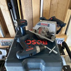 24 volt Series Bosch Cordless Tool Set WITH CASE