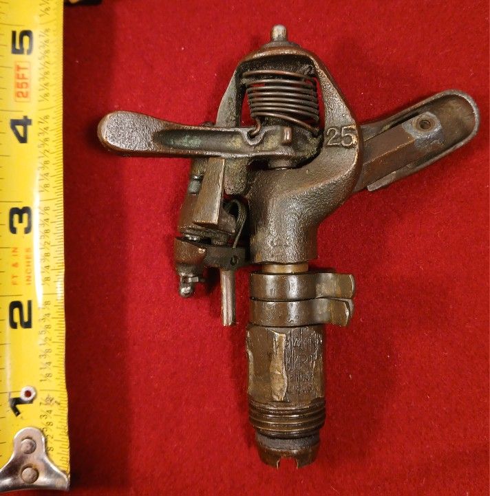 Vintage 1960's RAIN BIRD Brass Impact Sprinkler