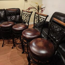 4 Bar Stools Chairs Barstools 29"