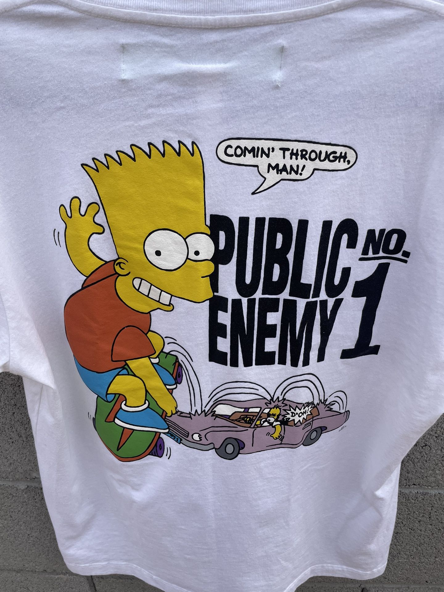Off-white Bart Simpson Public Enemy T-shirt