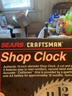 Sears Roebuck & Co Steel Saw Blade Shop Wall Clock for Sale in