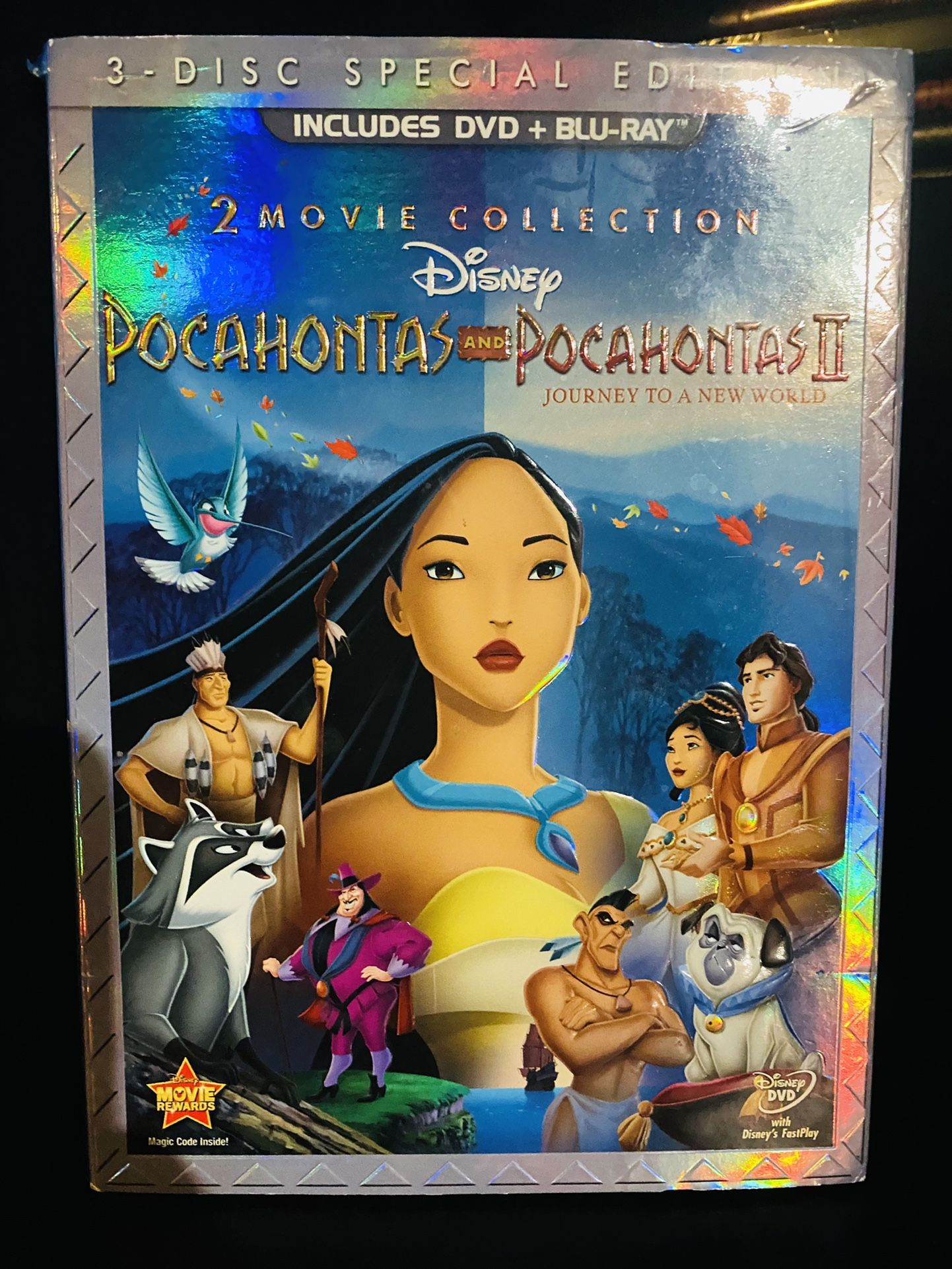 Pocahontas 2-Movie Collection Blu-ray DVD 3 Disc Set Disney Sealed w/ Slipcover