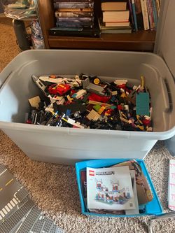 Huge bucket of legos!!!