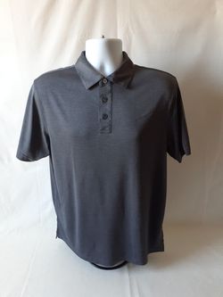 PGA Tour Pro series men's charcoal gray Dri-Fit golf polo shirt size M