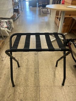 SONGMICS Luggage Rack Suitcase Stand Steel Frame Foldable - Black