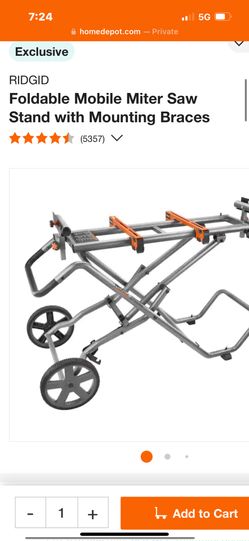 12” Miter Sliding Arms And A Stand On Wheels