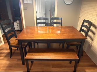 Table chairs bench set- great condition!  $400 or BO
