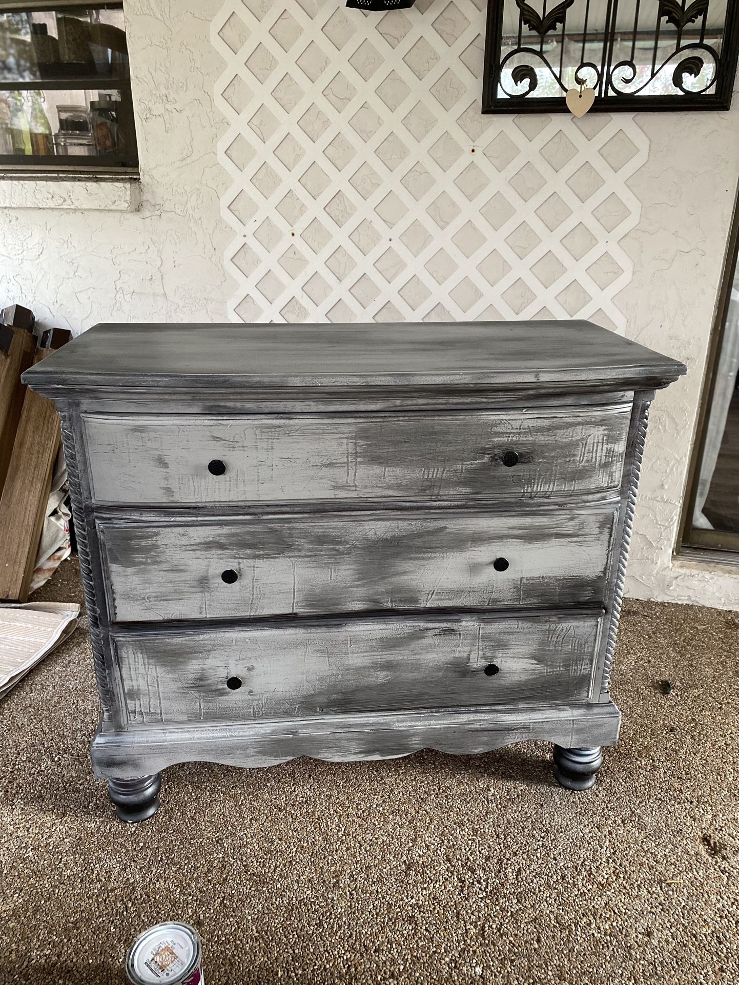 Grey And Black Dresser 