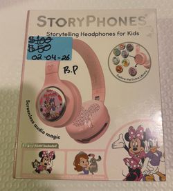 NEW STORYPHONES  Storytelling HEADPHONES for KIDS, Disney Bundle w/1 STORY PINK