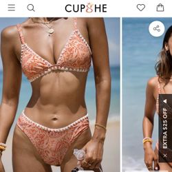 Mandarins Paisley Bralette & Cheeky Hipster Bikini 