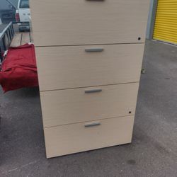 Wood File Cabinet No Key 