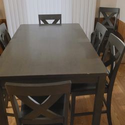  Gray 9 Piece Counter Height Dining Set

