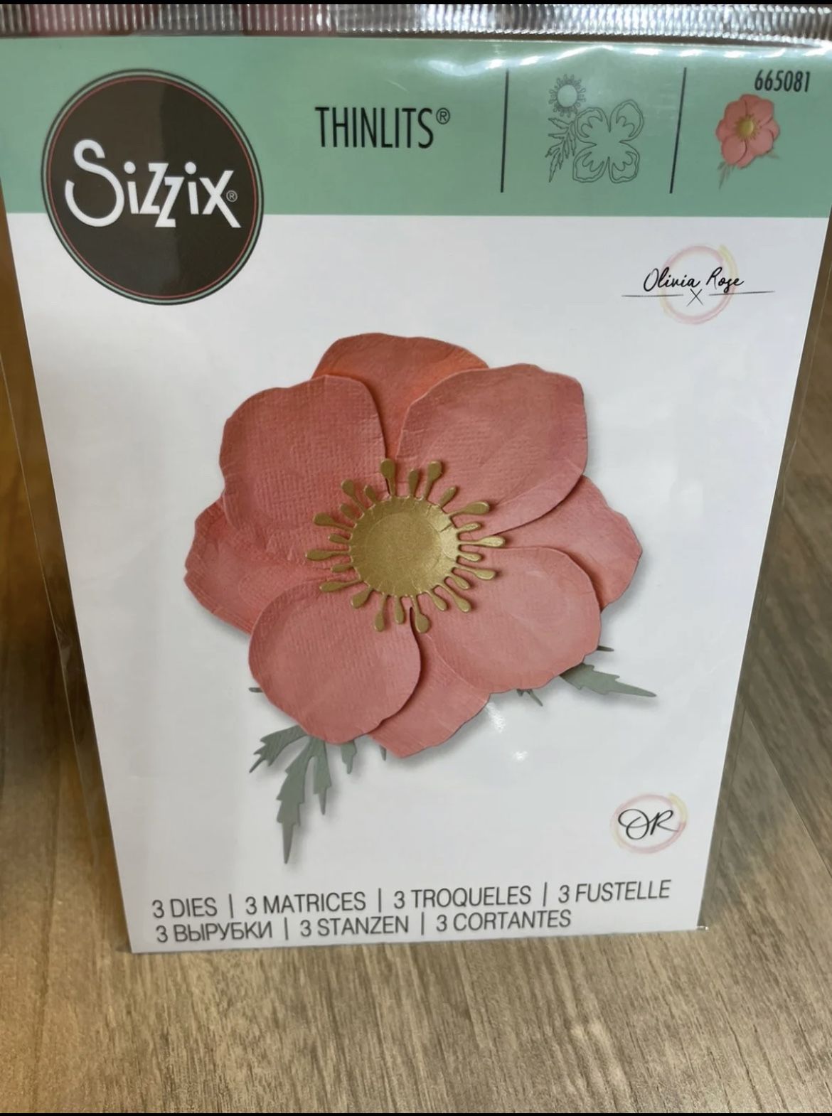 Sizzix 665081 Icelandic Poppy Thinlits Die Set