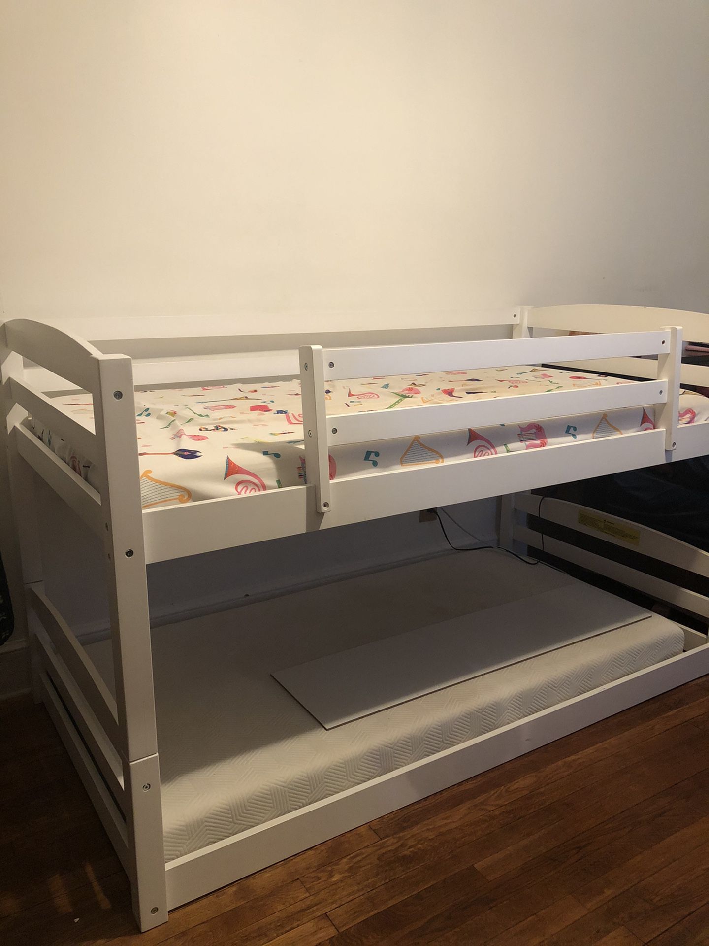 twin size bunk bed with ladder and slide