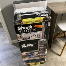 Shark Vertex Powered Lift-Away Upright Vacuum with DuoClean PowerFins, Self-Cleaning Brushroll, Large Dust Cup, Pet Crevice Tool, Dusting Brush & Powe