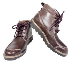 Clarks Hinsdale Mid Lace Up Chukka Boot Men 8.5 Brown Leather New