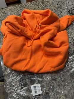 mens new XXXL safety orange hoodie
