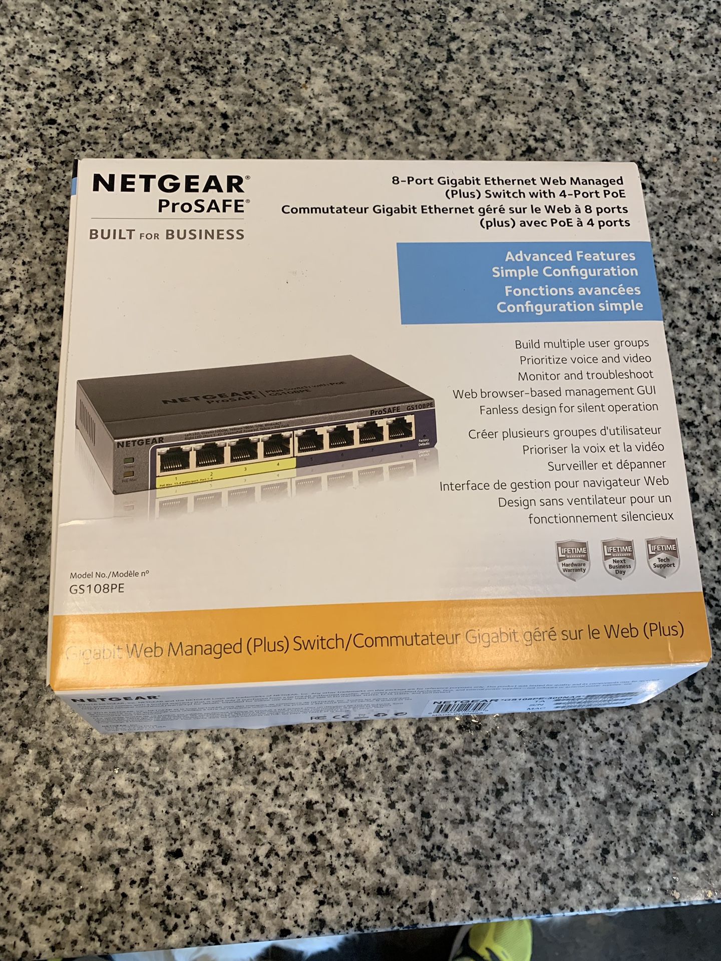 Brand new in box - NETGEAR ProSafe Plus 8-Port Gigabit Managed Switch