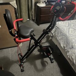 Folding Exercise Bike, Foldable Upright Stationary Bike