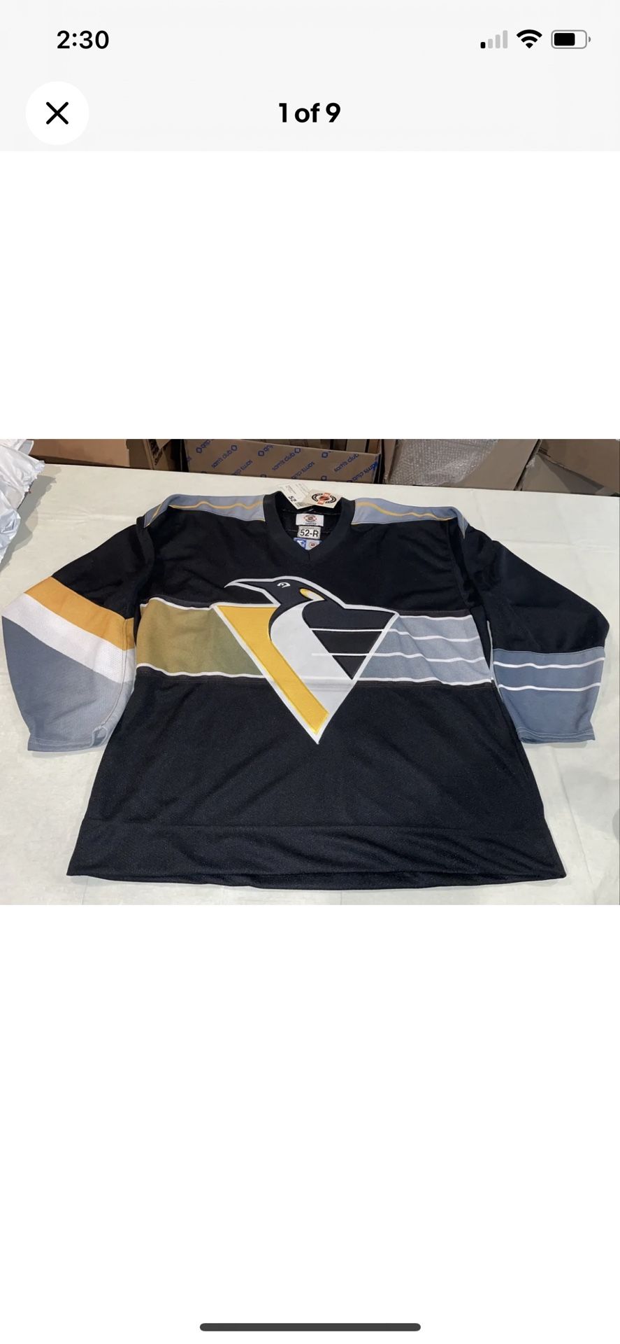 Nwt Starter Authentic Pittsburgh Penguins Robo Pen Gradient Jersey Alternate 52