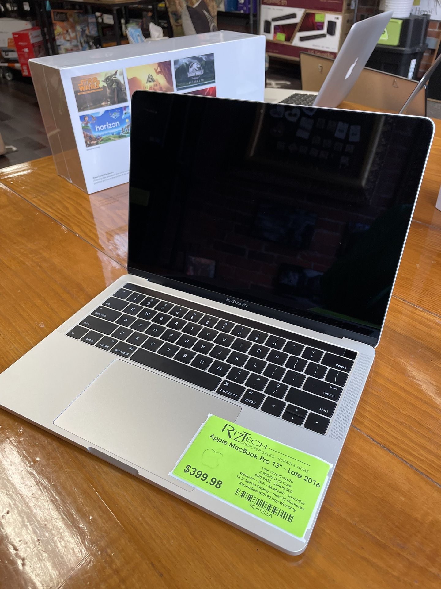 2016 Apple MacBook Pro Touchbar i5 2.90GHz 8GB RAM 256GB SSD 13.3”Retina macOS Monterey Webcam WiFi
