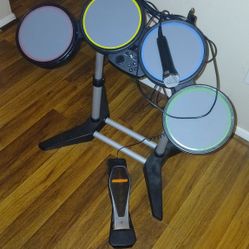 Ps2 Drum Set, With Microphone.  Drumsticks Not Included 