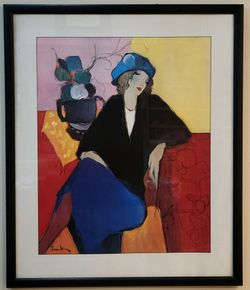 Itzchak Tarkay Suzanne Vintage Offset Lithograph 32x38 Framed