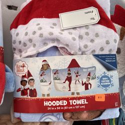 Elf on the Shelf Hooded Towel
