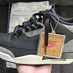 Jordan 3 Levi Black 9.5 $250