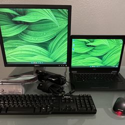 Dell Latitude 14” E7450 Intel i5 Laptop Computer with Monitor & Docking Station