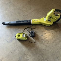 RYOBI Cordless Electric Blower W/Battery & Charger. Still In Good Condition And Working(See & Click On Pictures)