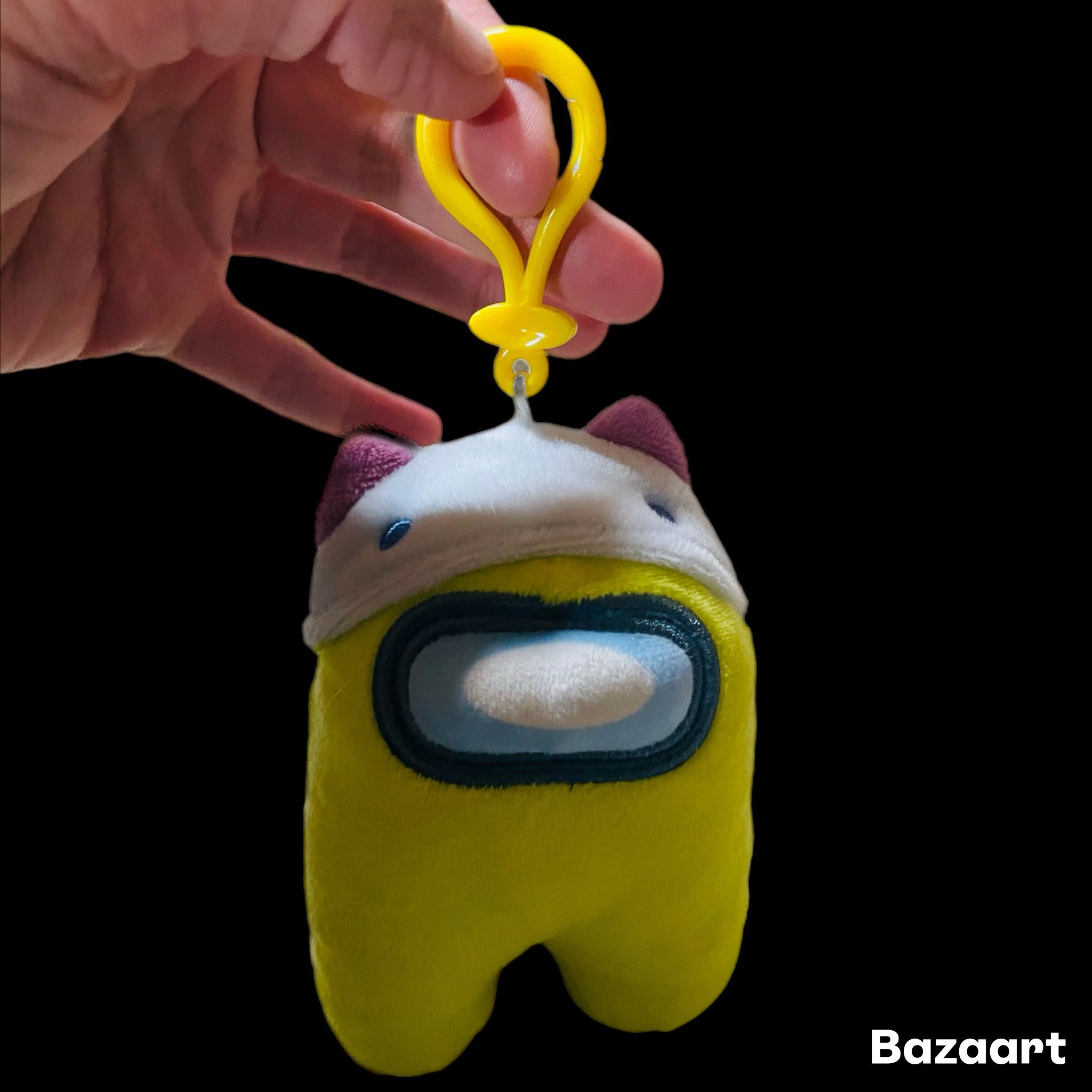 Among Us Cat Hat Crewmate Plush Backpack Bag Clip 4” Keychain Ejected Edition