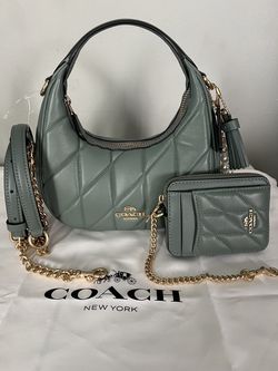 Coach Carmen Mini Crossbody Bag With Quilting and Matching Wallet