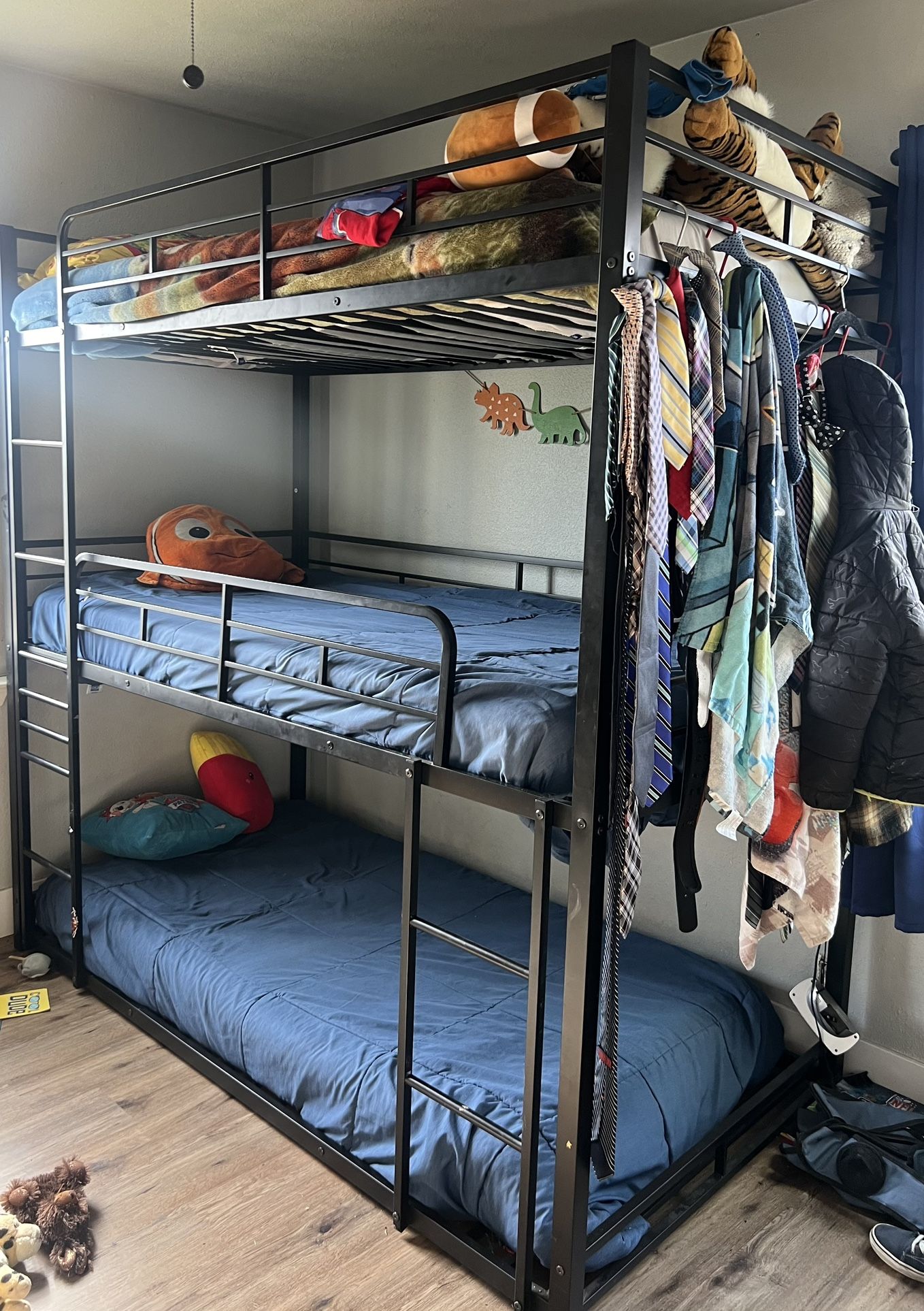 Triple Bunk Bed Frame And Mattresses