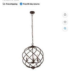 Radiance Goods Farmhouse 3 Light Oil Rubbed Bronze Ceiling Pendant 19" Wide