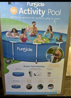 14 ft pool with pump and ladder