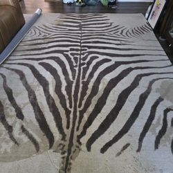 Pottery Barn 9x12 Zebra Print Rug 