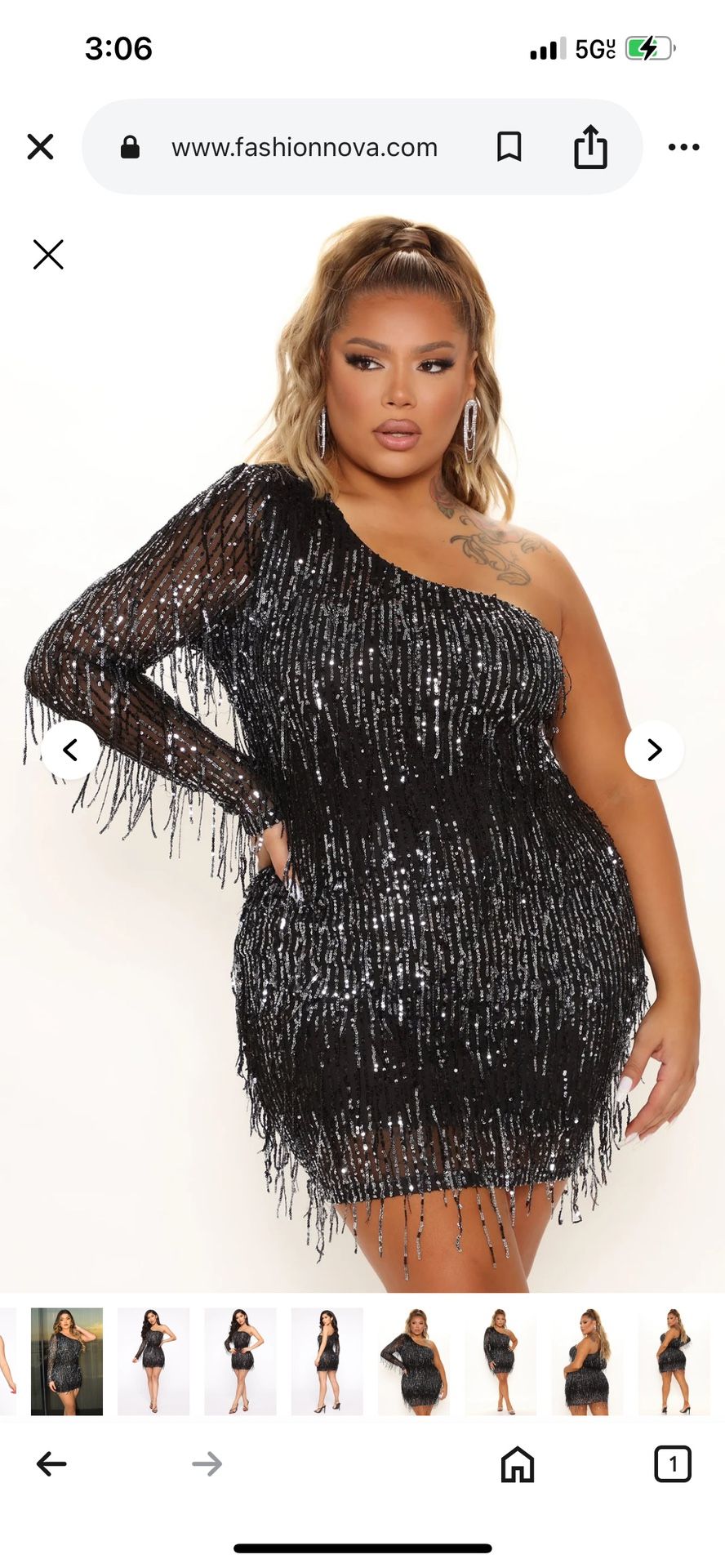 Fashion Nova Fringe Black Dress