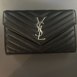 Saint Laurent ysl silver chain crossbody