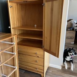 100% All Pine Wood Armoire - From All-Wood Furniture - $200
