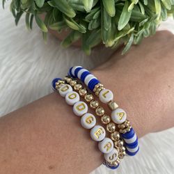 LA Dodgers Beaded Bracelet