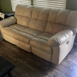 White Reclining Couch