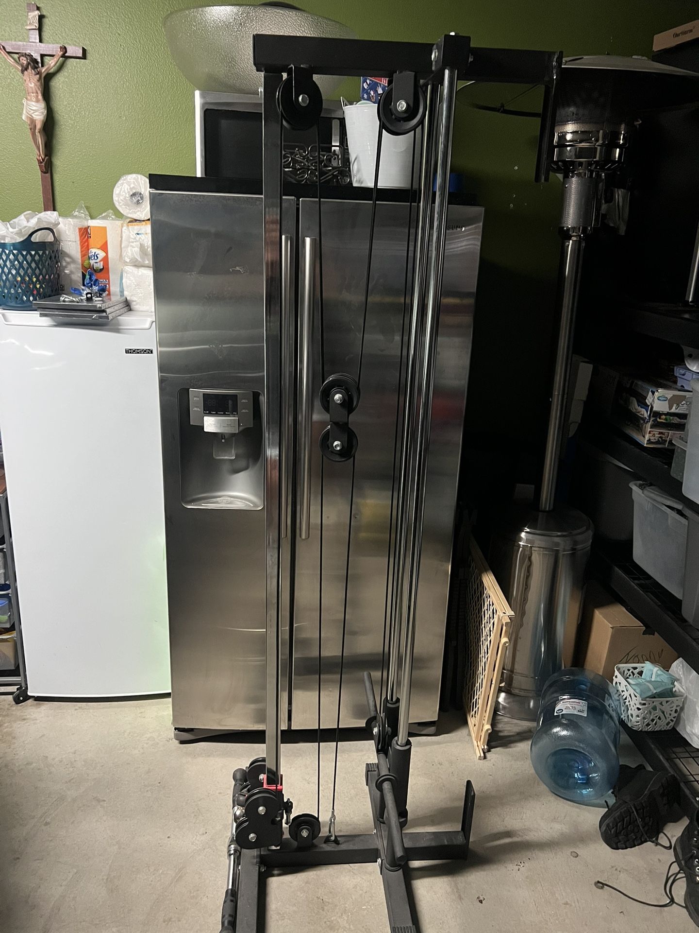Cable Machine With Weights And Attachments