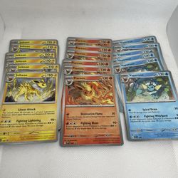 Lot of 18x Pokémon Prismatic Evolutions poster collection promo cards cosmo holo