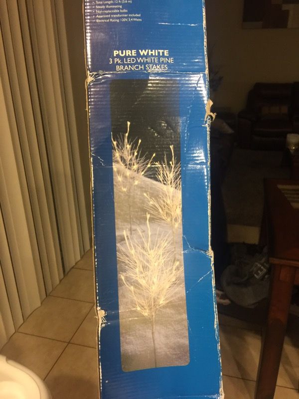 Led withe pine branch stakes