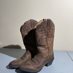 ARIAT Heritage Brown Leather Pull On Western Cowboy Boots Womens 7B