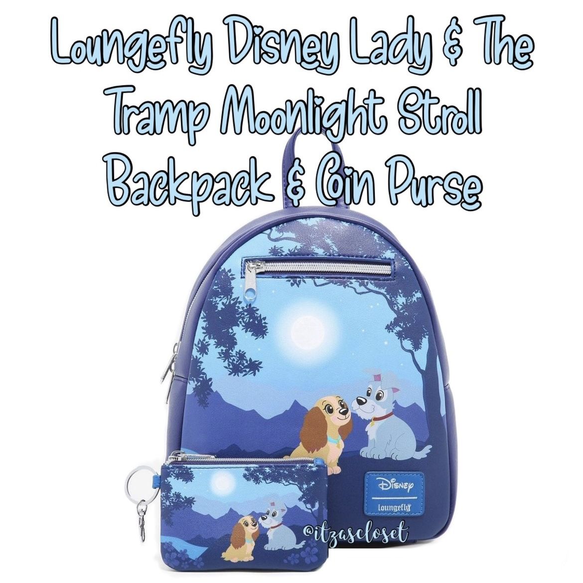 Loungefly Disney Lady And The Tramp Moonlight Stroll Mini  display picture 3