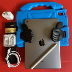 Apple IPad 6th Generation (9.7” Retina / Touch ID) 32GB with kids protective case, Pen & Accessories 