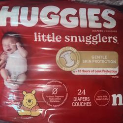 Huggies Little Snugglers Size N 24pcs